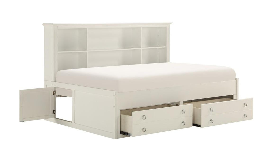 Homelegance Meghan Twin Lounge Storage Bed in White 2058WHPRT-1*