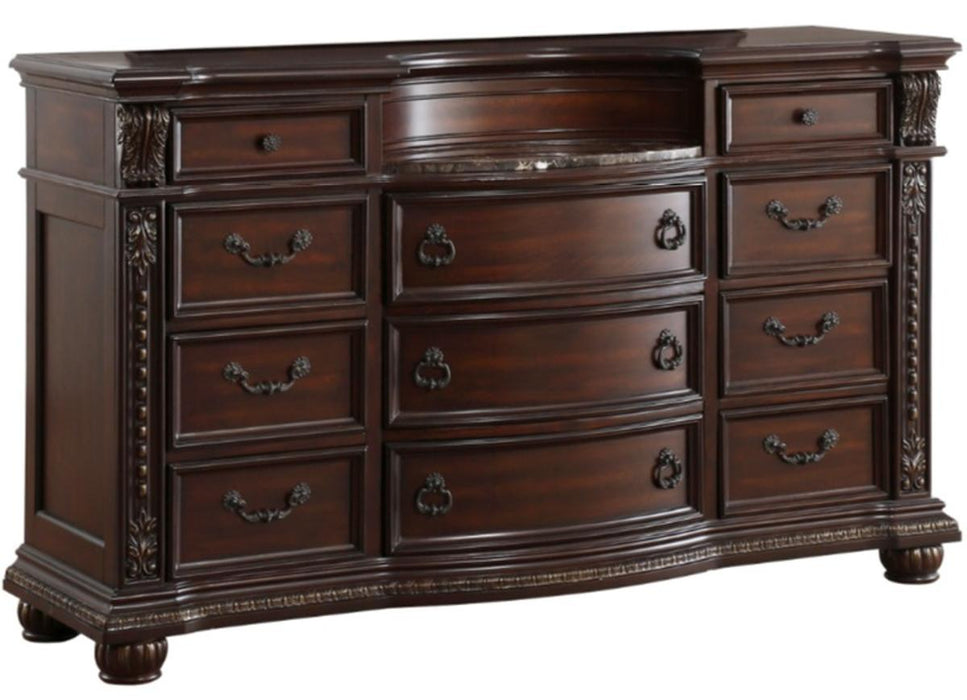 Homelegance Cavalier Dresser in Dark Cherry 1757-5
