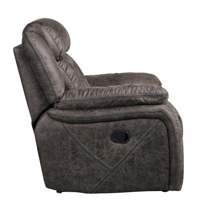 Homelegance Furniture Madrona Glider Reclining Chair in Dark Brown 9989DB-1