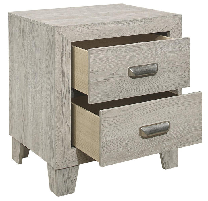 Homelegance Furniture Quinby 2 Drawer Nightstand in Light Brown 1525-4