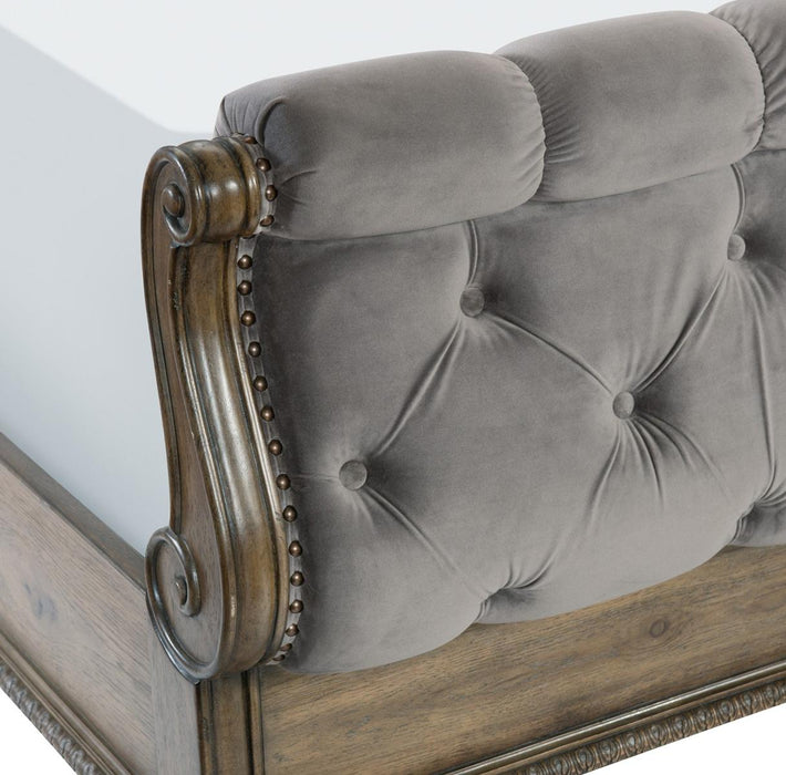 Homelegance Furniture Rachelle King Sleigh Bed in Weathered Pecan 1693K-1EK*