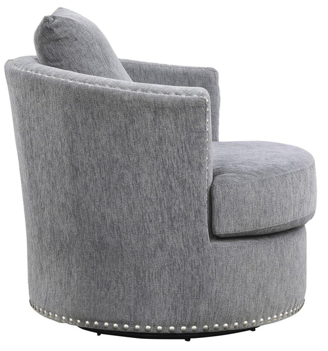 Homelegance Furniture Morelia Swivel Chair in Dark Gray 9468DG-1
