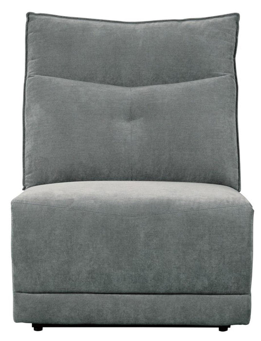 Homelegance Furniture Tesoro Armless Reclining Chair in Dark Gray 9509DG-AR