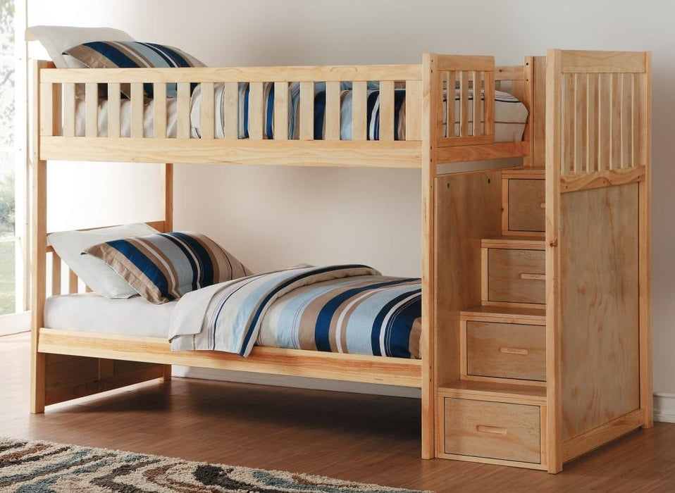 Bartly Bunk Bed w/ Reversible Storage in Natural B2043SB-1*