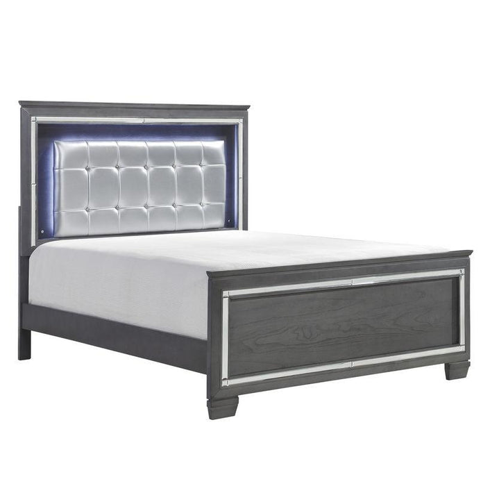 Allura Full Panel Bed in Gray 1916FGY-1*