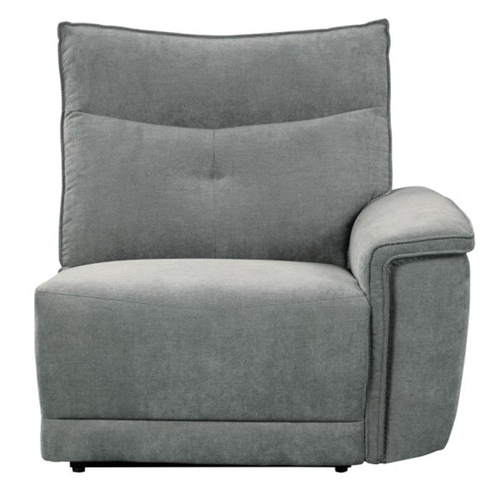 Tesoro Right Side Reclining Chair in Dark Gray 9509DG-RR