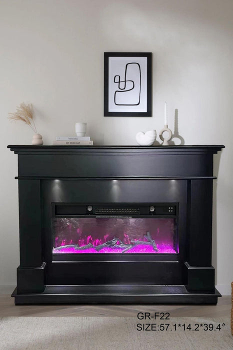 FIREPLACE WITH BLUETOOTH SPEAKER