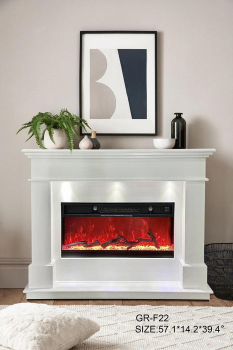 FIREPLACE WITH BLUETOOTH SPEAKER