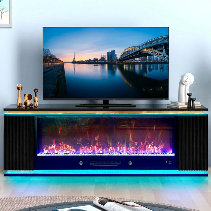 TV STAND W FIREPLACE