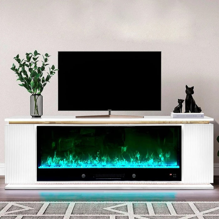 TV STAND W FIREPLACE