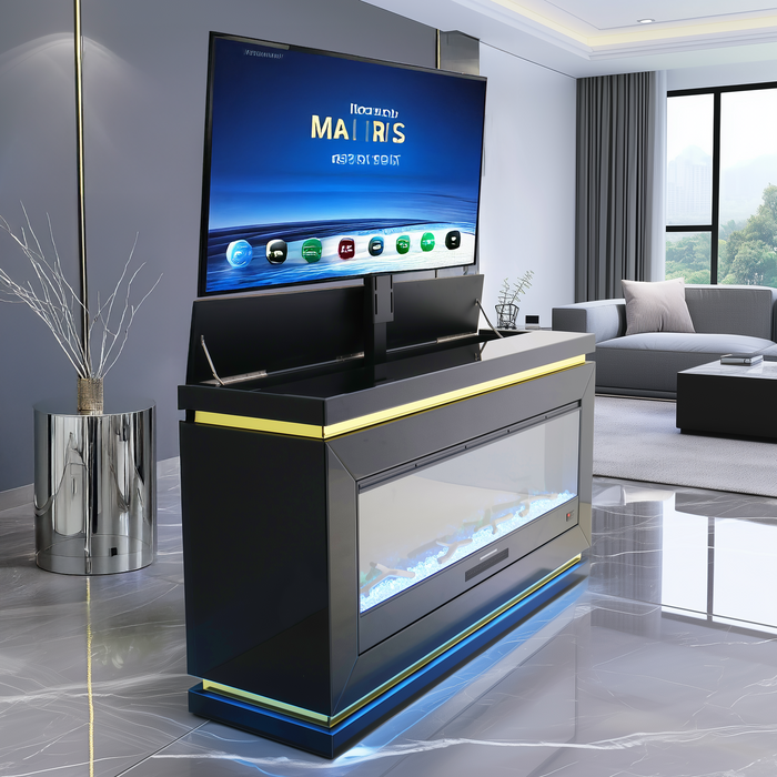 TV STAND W FIREPLACE