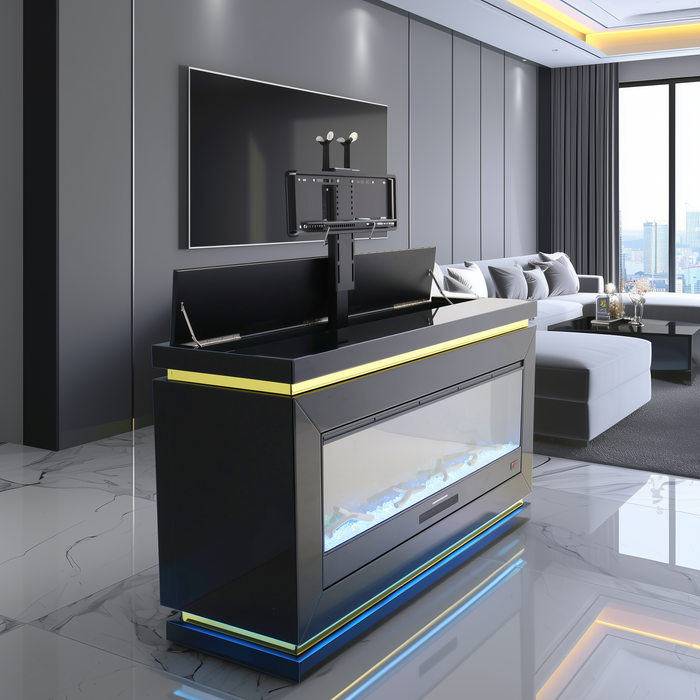 TV STAND W FIREPLACE