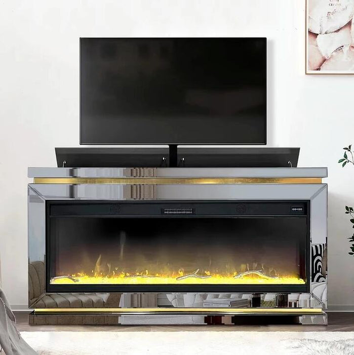 TV STAND W FIREPLACE