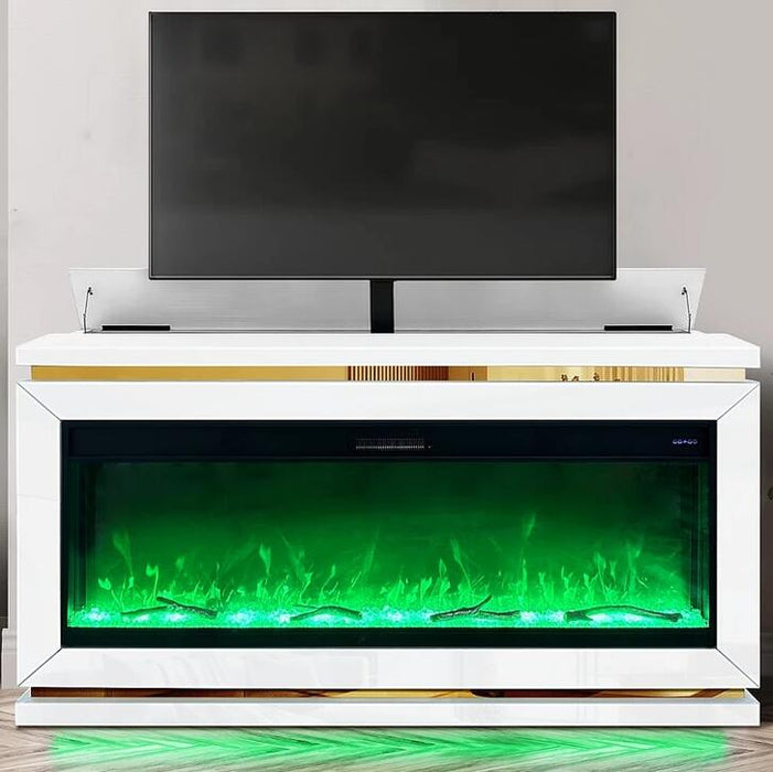 TV STAND W FIREPLACE