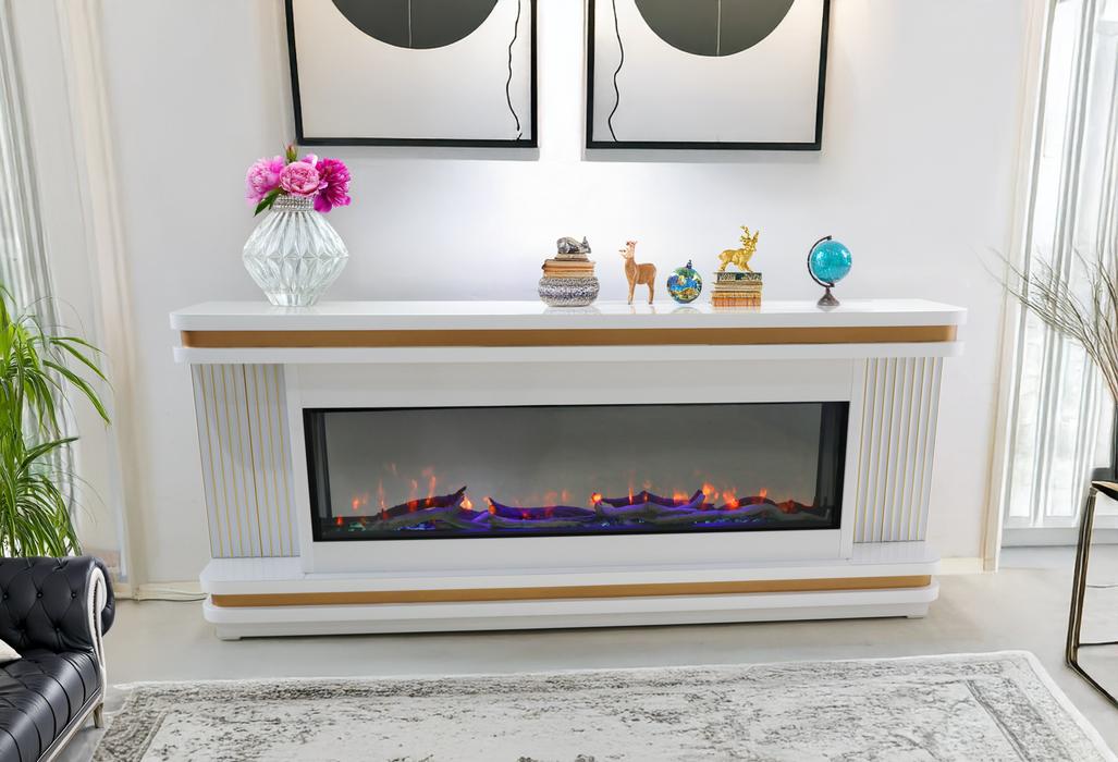 TV STAND W FIREPLACE