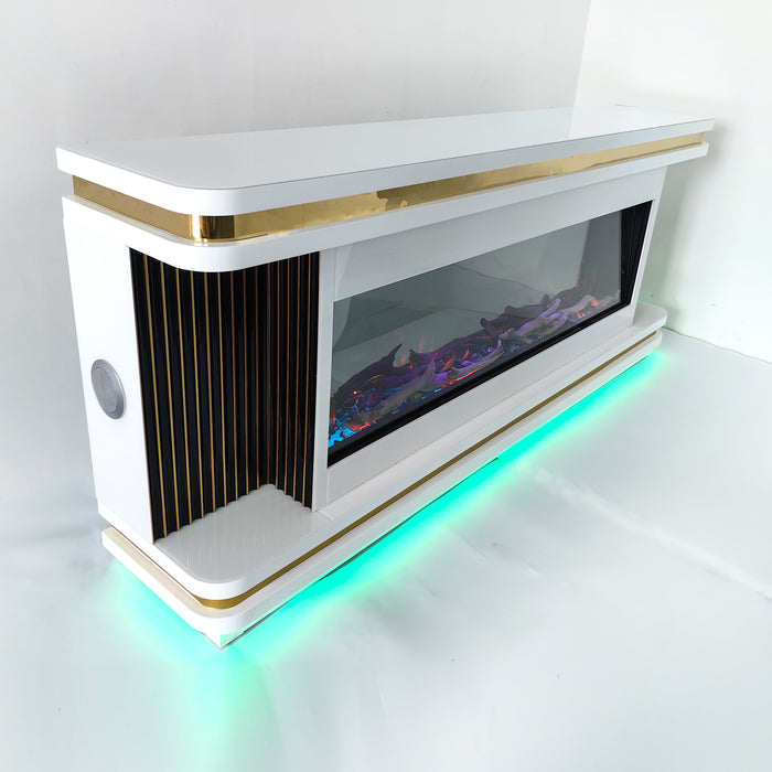 TV STAND W FIREPLACE