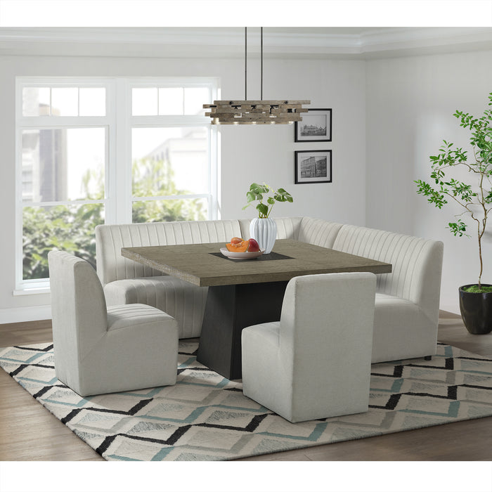Jemma Standard Height Dining Set in Grey-Square Table and Four Chairs