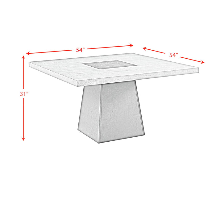 Jemma Standard Height Dining Set in Grey-Square Table and Four Chairs