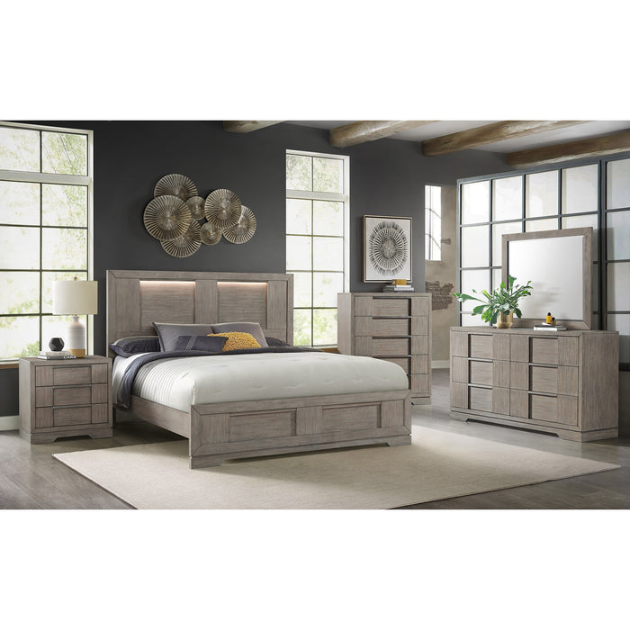 Kelis Panel Bedroom Set with LED