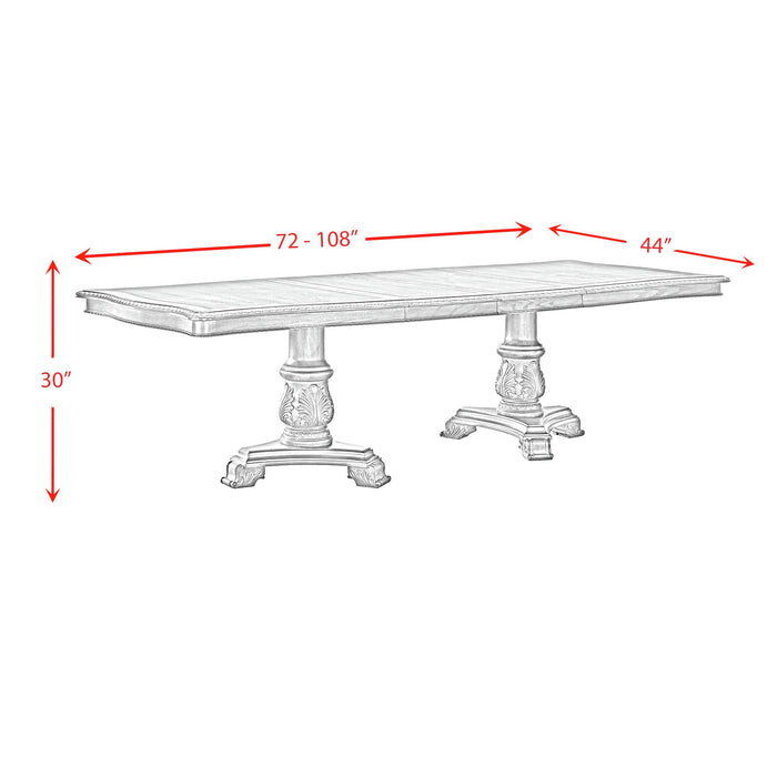 Madison Park Standard Height Dining Set in Walnut-Table and Four Chairs