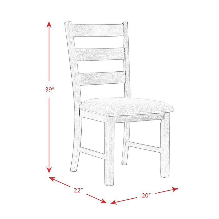 Martin 6 Pc Dining set (Table+ 4 + Bench) (Dark Brown Top - White Base)