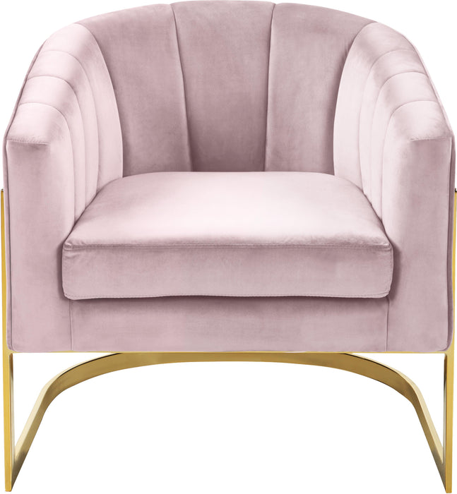 Carter Pink Velvet Accent Chair