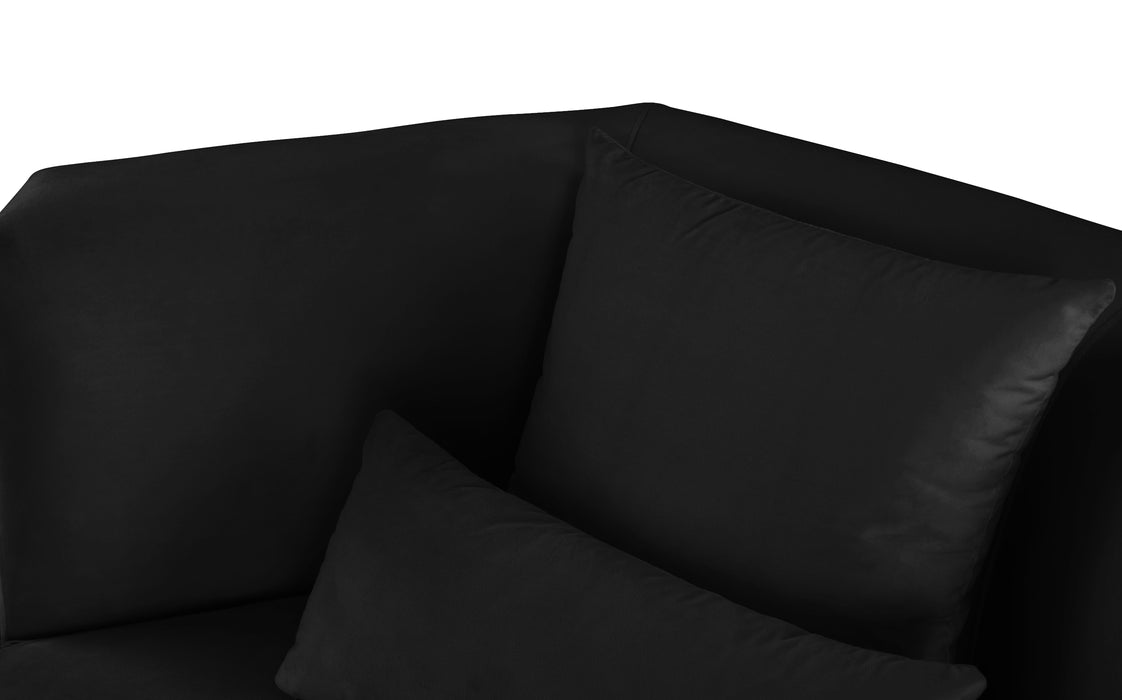 Marquis Black Velvet Sofa