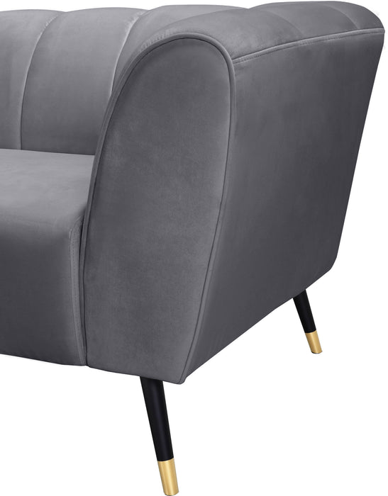 Beaumont Grey Velvet Chair