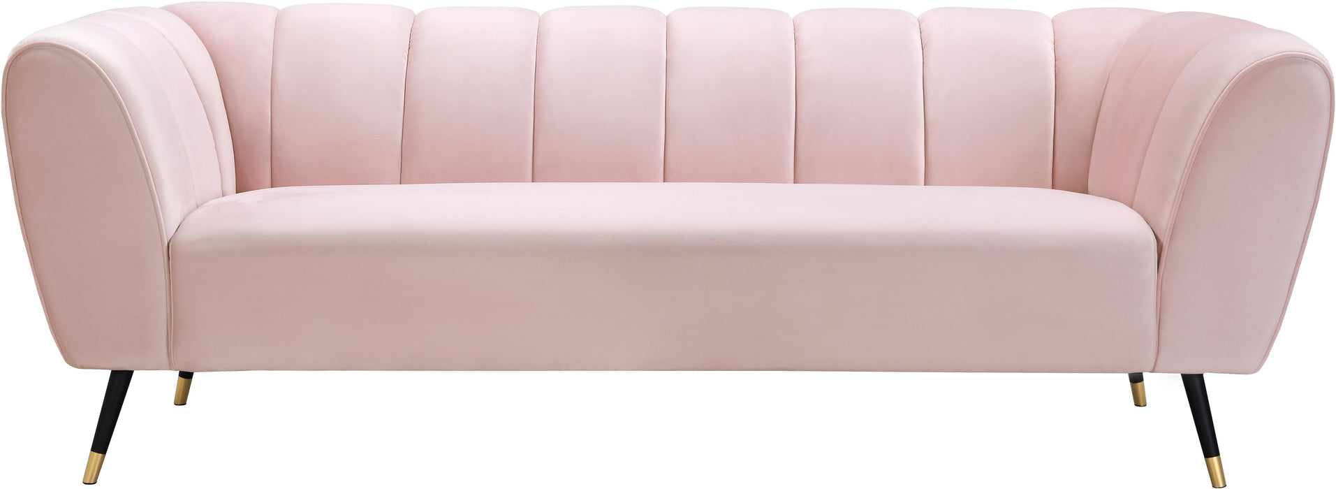 Beaumont Pink Velvet Sofa