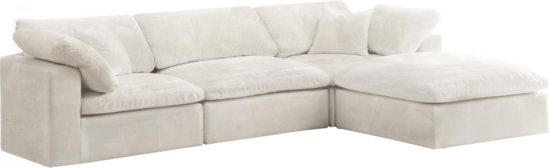 Cozy Cream Velvet Cloud Modular Sectional