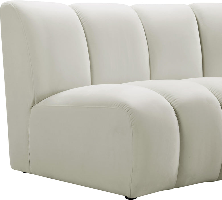 Infinity Cream Velvet 7pc. Modular Sectional