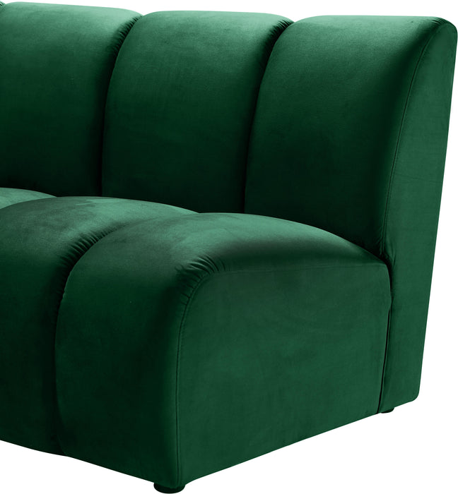 Infinity Green Velvet 5pc. Modular Sectional