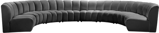 Infinity Grey Velvet 8pc. Modular Sectional image