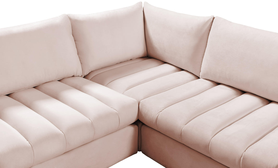 Jacob Pink Velvet Modular Sectional