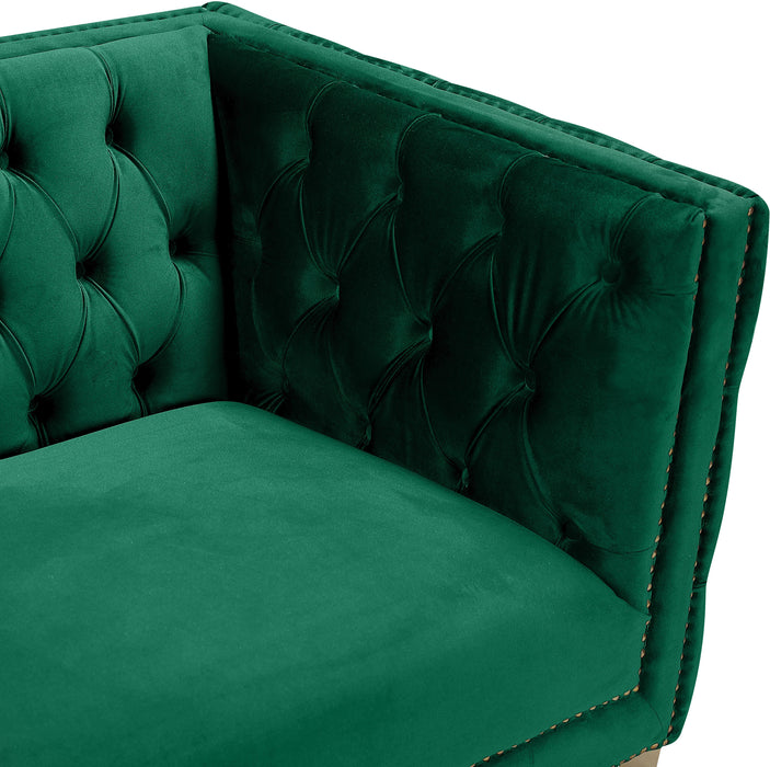 Michelle Green Velvet Loveseat