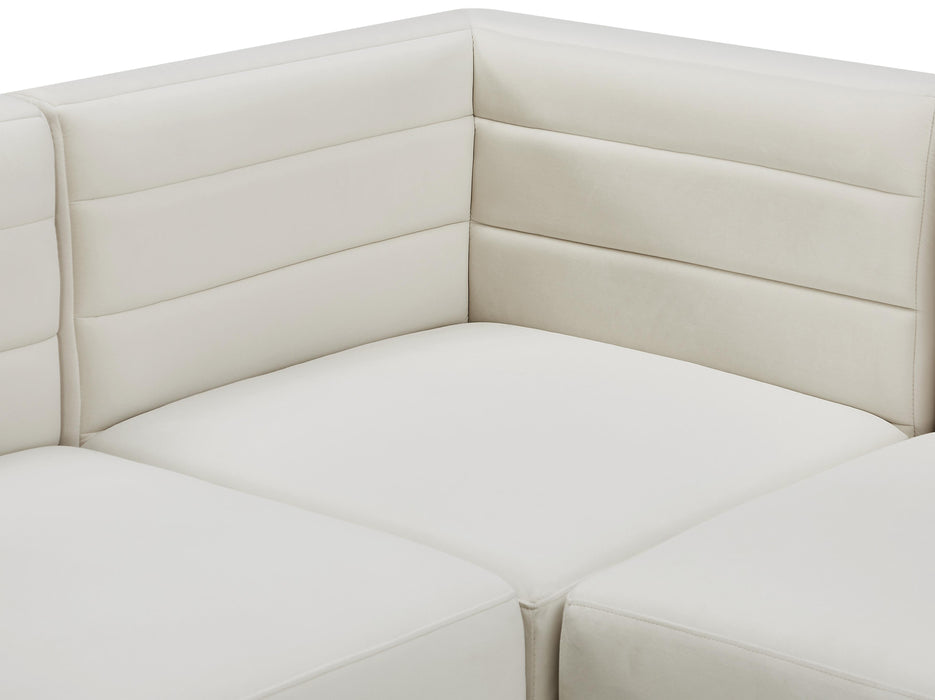 Quincy Cream Velvet Modular Sectional