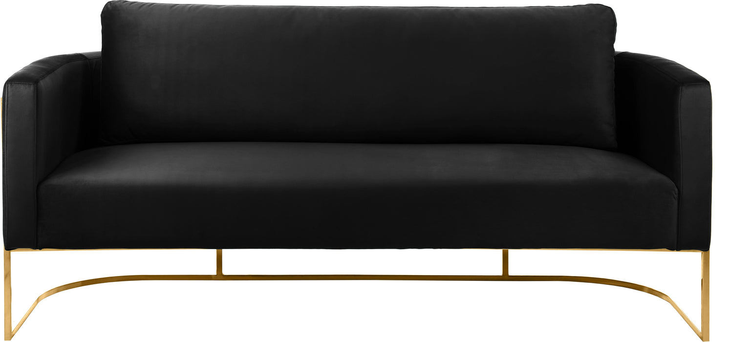 Casa Black Velvet Sofa