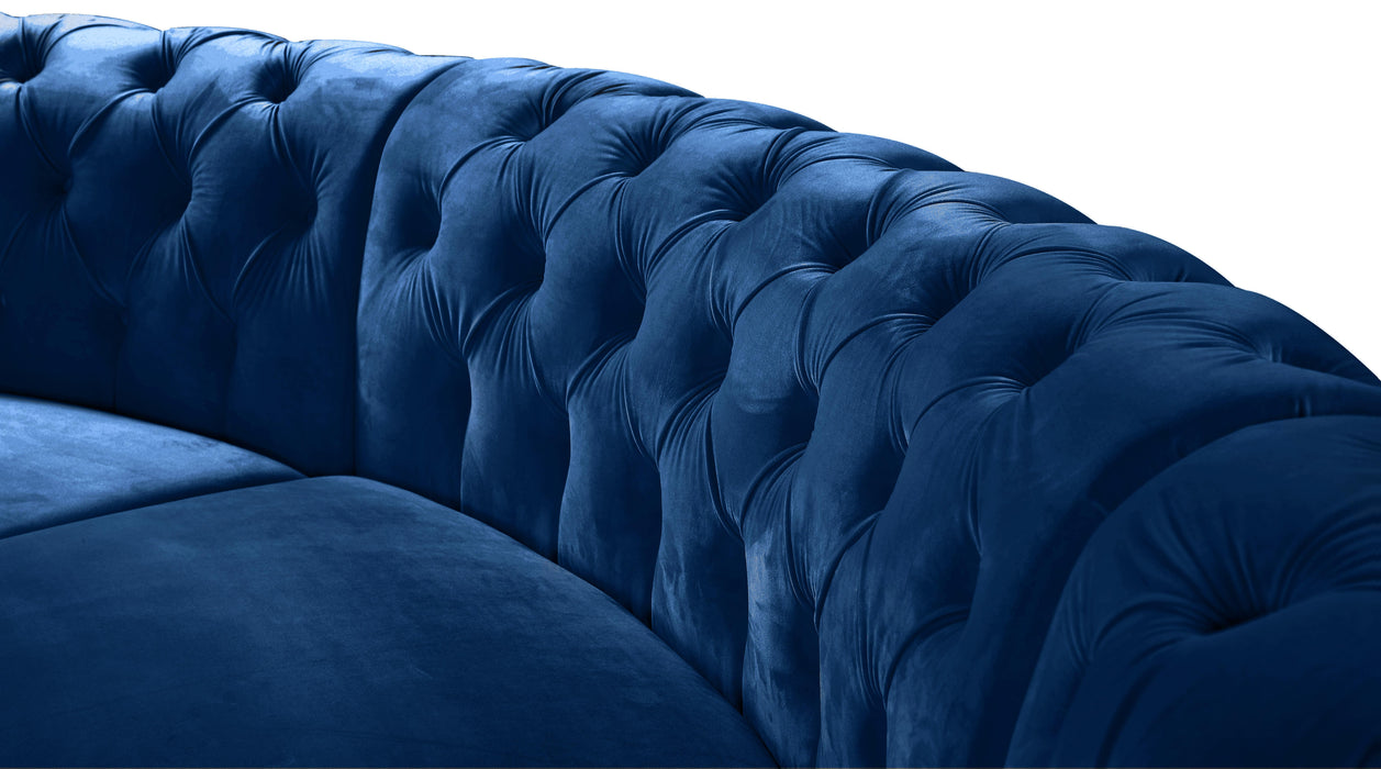 Anabella Navy Velvet 5pc. Sectional