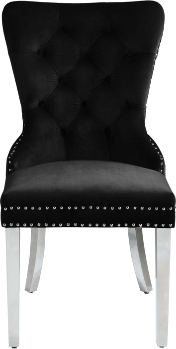 Carmen Black Velvet Dining Chair