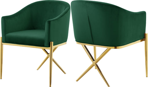 Xavier Green Velvet Dining Chair image