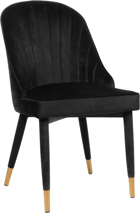 Belle Black Velvet Dining Chair