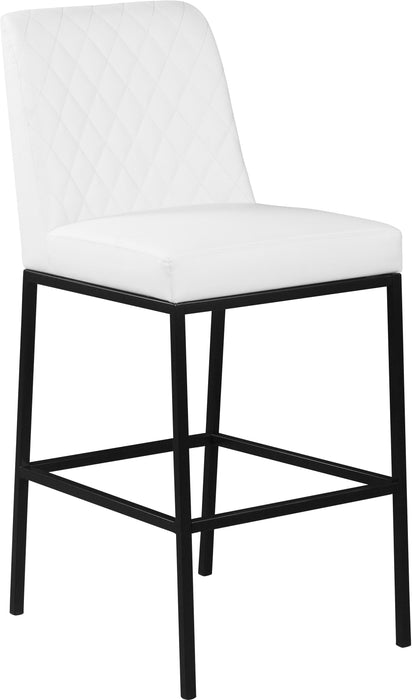 Bryce White Faux Leather Stool