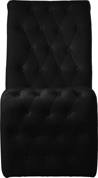 Curve Black Velvet Dining Chair
