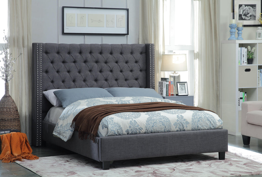 Ashton Grey Linen King Bed