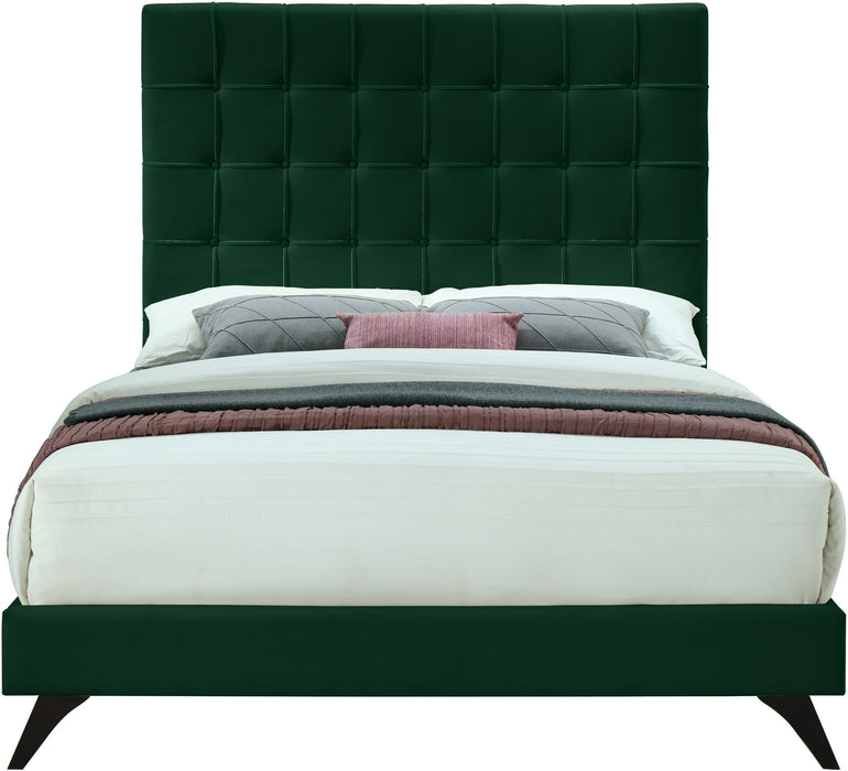 Elly Green Velvet Full Bed