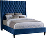 Fritz Navy Velvet Queen Bed image