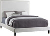 Harlie Cream Velvet Queen Bed image