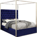 Porter Navy Velvet Queen Bed image