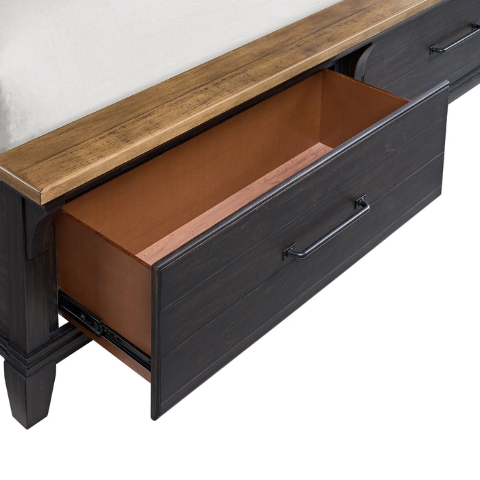 Montrose Storage Bedroom Set in Espresso & Brown