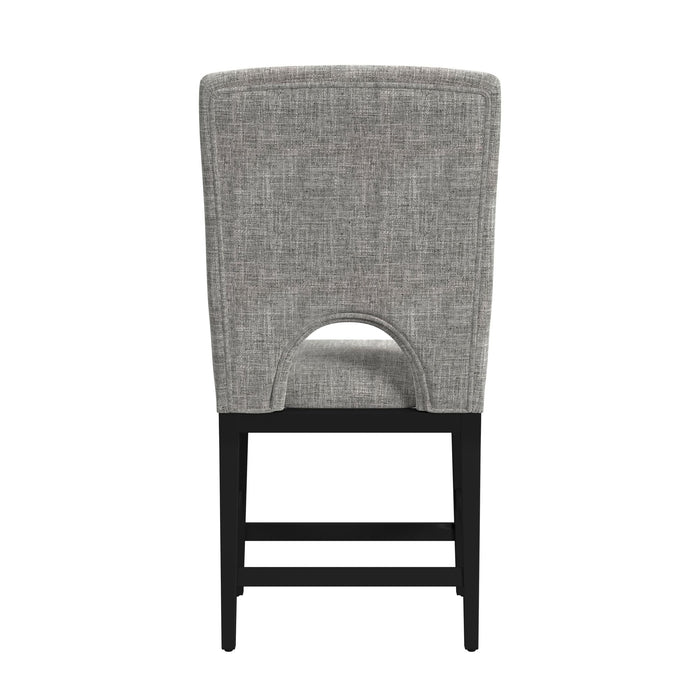 Oregon Counter Side Chair with Grey Fabric in Black (2 Per Carton)